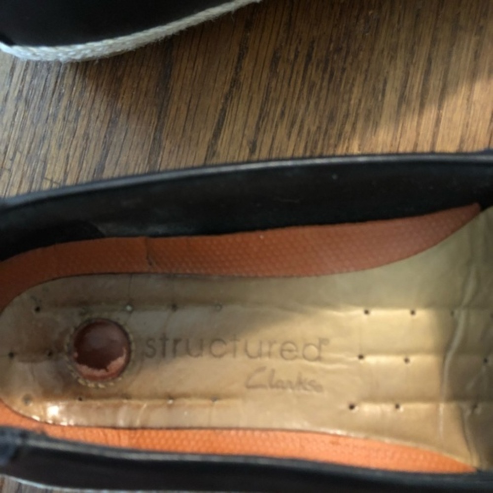 Clarks Structured Danelly Shine Black Leather 8 1… - image 3